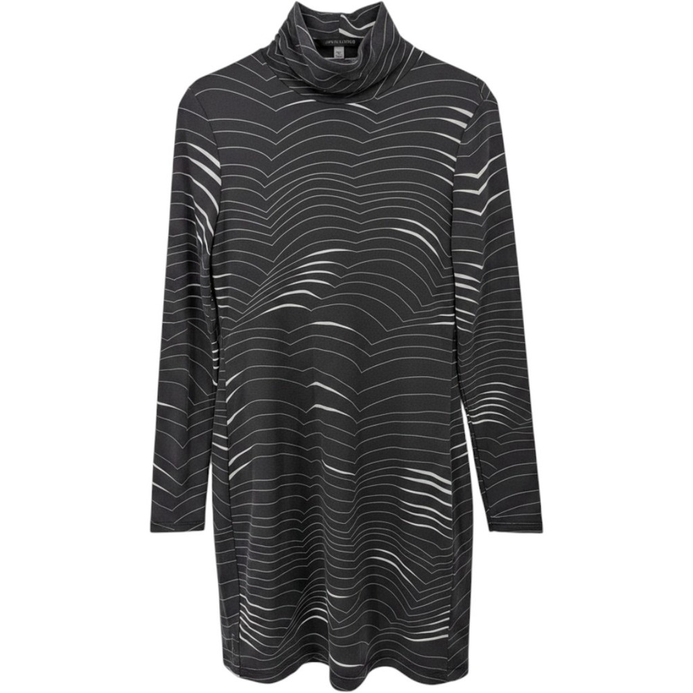 Title Nine Buttah Dress Women Medium Gray Long Sleeve‎ Cowl Neck Outdoors Pocket